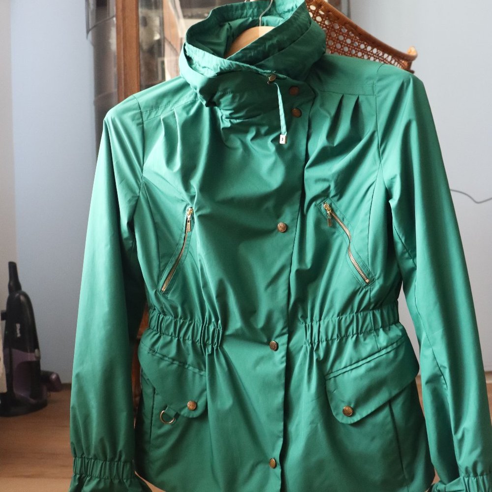 Like New, Cole Haan "Jelly Bean" Windbreaker in Kelly Green, Sz S - Picture 7 of 16